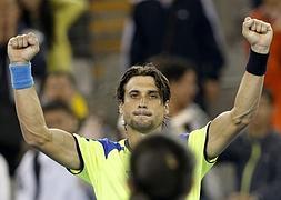 Ferrer celebra una victoria en Pekín. / Rolex dela Pena (EFE)