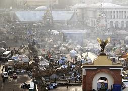Vista de la plaza de la Independencia esta mañana. / Reuters | Vídeo: Atlas