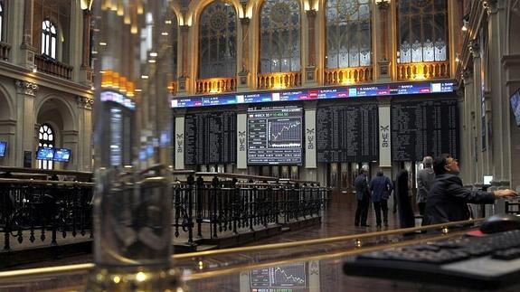 Interior de la Bolsa de Madrid 