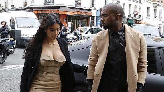 Kim Kardashian y Kanye West. 