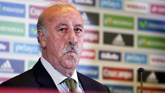 Del Bosque, durante un acto. 