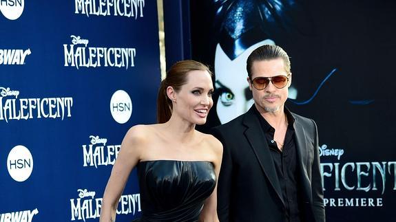 Brad Pitt y Angelina Jolie. 