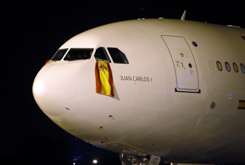 El avión de España, a su llegada a Curitiba