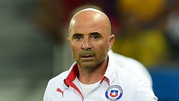 Jorge Sampaoli, en el partido ante Australia. 