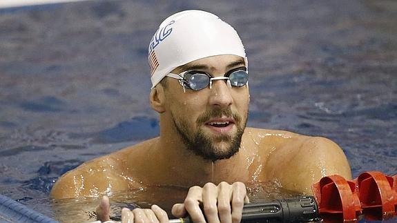 Michael Phelps, durante un entrenamiento. 