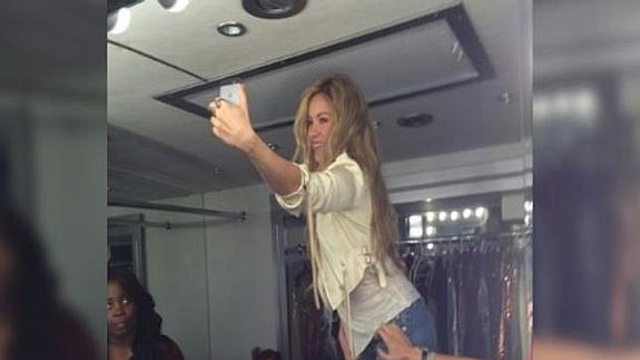 El 'selfie' de Shakira. 