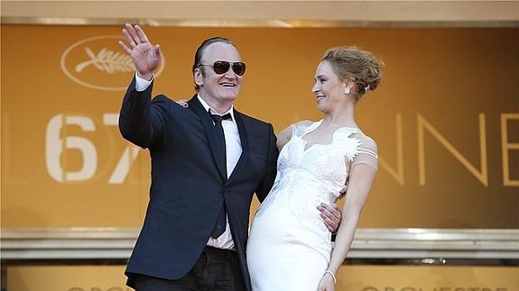 Tarantino y Uma Thurman.