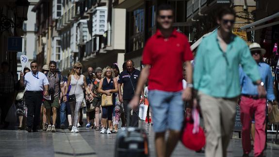 Un grupo de turistas. 