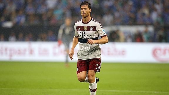 Xabi Alonso, en su primer partido con el Bayern. 