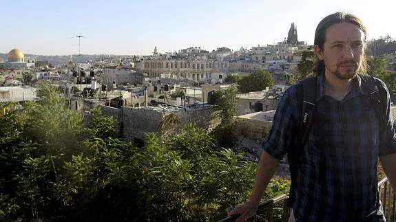 Pablo Iglesias, en Jerusalén.