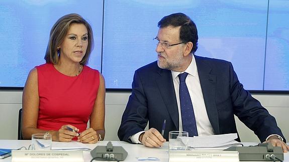 Cospedal y Rajoy. 