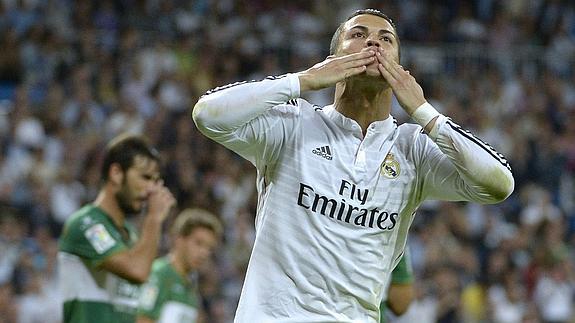 Cristiano celebra un gol. 