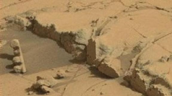 Instantánea tomada por el rover en Marte. 