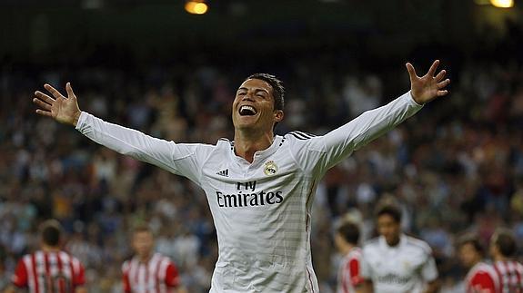 Cristiano celebra un gol. 