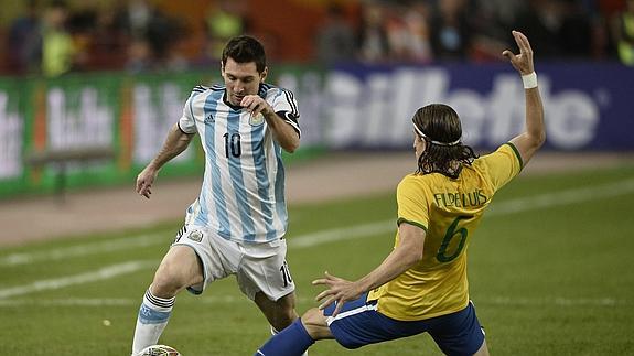 Leo Messi, ante Brasil. 