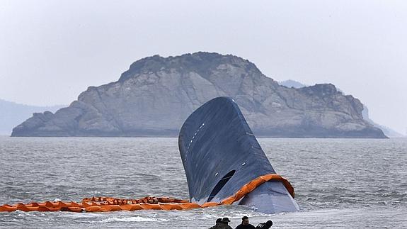 El Sewol se hundió en abril. 