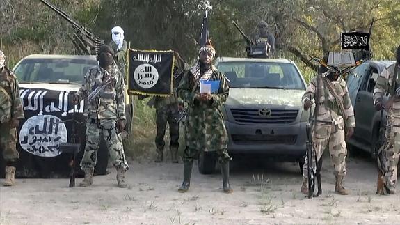 Miembros delgrupo terrorista nigeriano Boko Haram. 