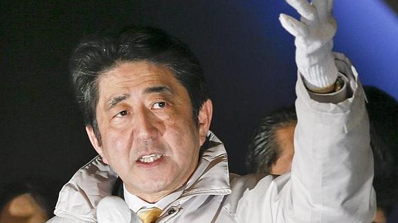 Shinzo Abe, en un acto de campaña 