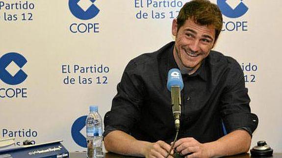 Casillas, durante la entrevista. 