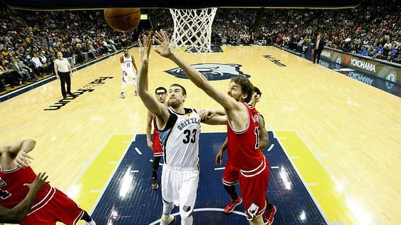 Marc y Pau, en el enfrentamiento de esta temporada entre sus equipos 