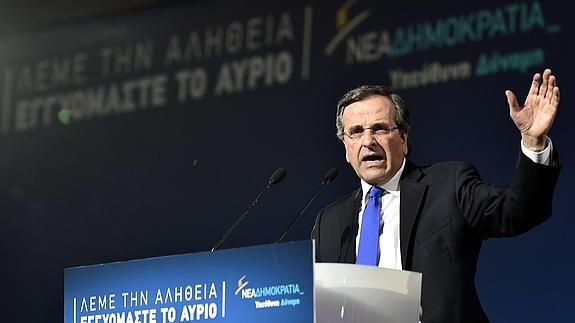 El primer ministro de Grecia , Antonis Samaras. 