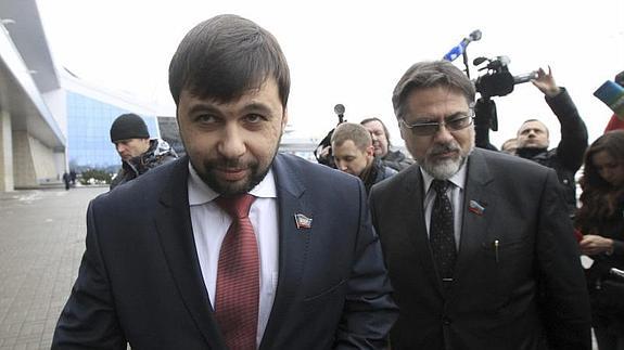 Denis Pushilin y Vladislav Deinego.