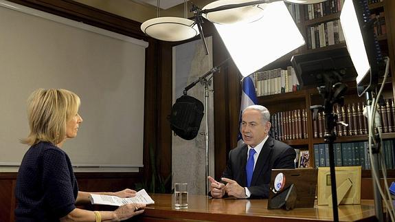 Netanyahu, durante una entrevista.