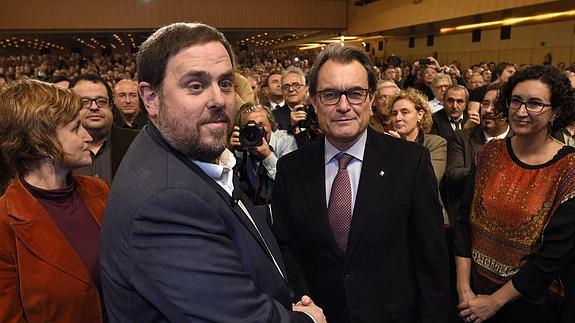 Oriol Junqueras y Artur Mas. 