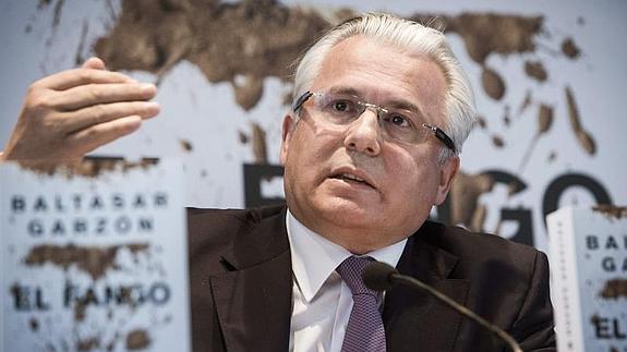 Baltasar Garzón, durante la presentación de su nuevo libro. 