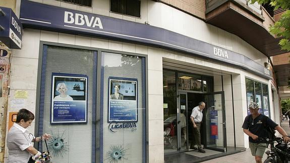 Una sucursal del BBVA. 