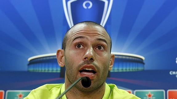 Mascherano, en rueda de prensa. 