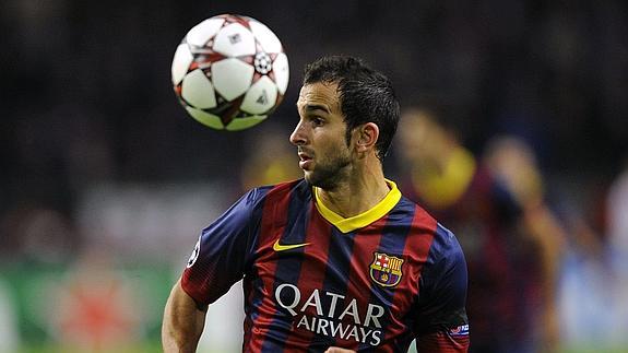 Martín Montoya, en un partido con el Barça. 