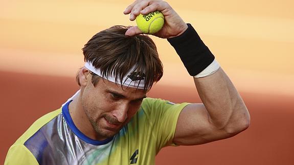 David Ferrer, durante un partido. 