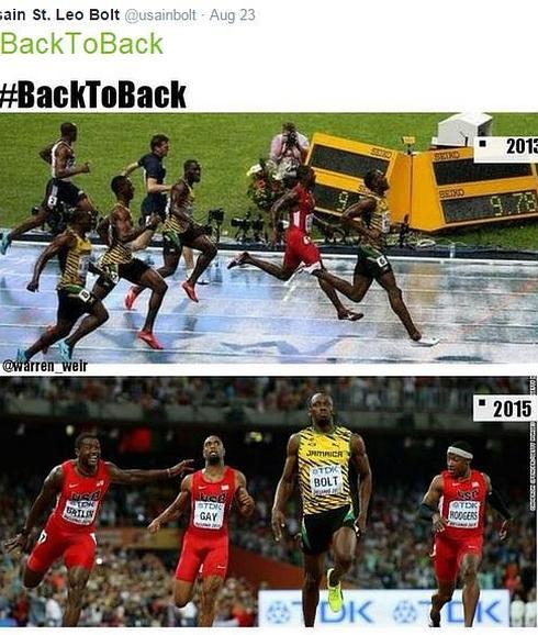 Bolt recordó que revalidó título mundial.