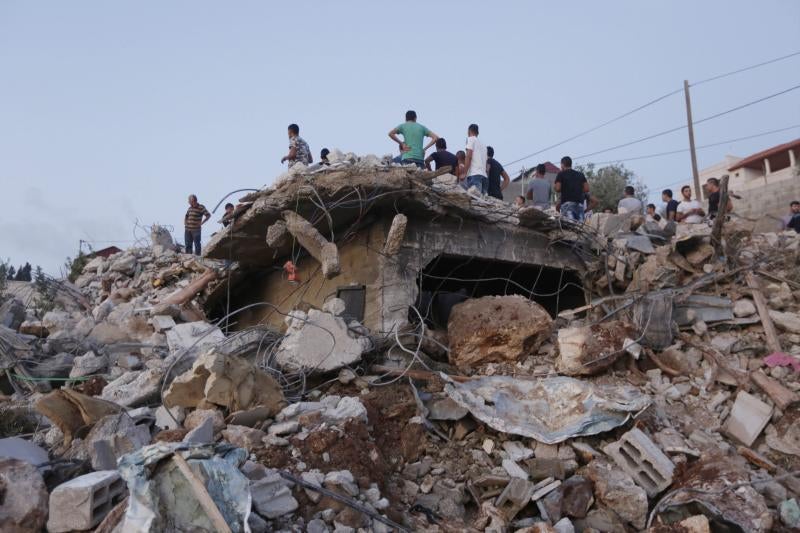 Viviendas devastadas tras un bombardeo en Gaza. 