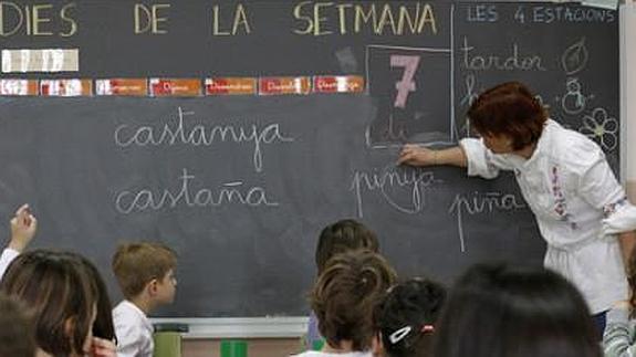 Un colegio de Barcelona. 