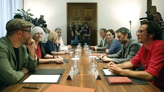 Reunión de los alcaldes en Barcelona.