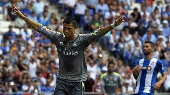 Cristiano Ronaldo celebra uno de sus goles. 