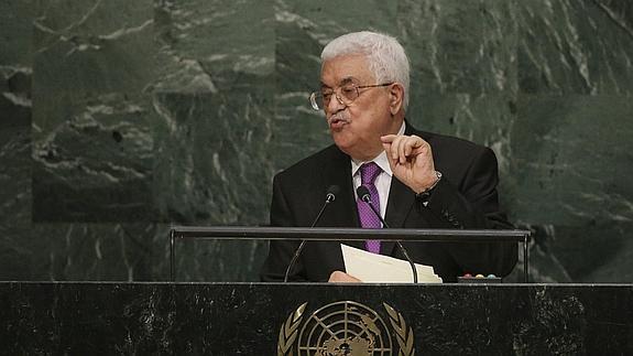 Mahmud Abás interviene ante la Asamblea General de la ONU.