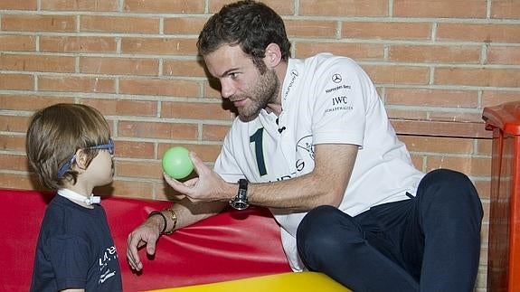 Mata, durante el acto solidario de Laureus-IWC