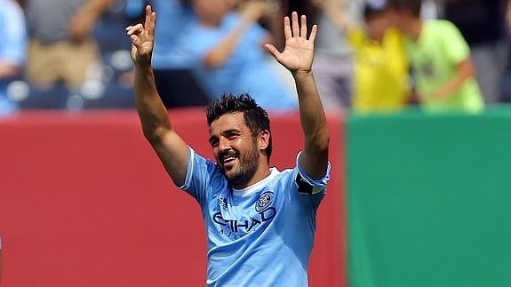 Villa, en un partido con el New York City. 