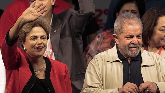 Dilma Rousseff y Luiz Inacio Lula Da Silva.