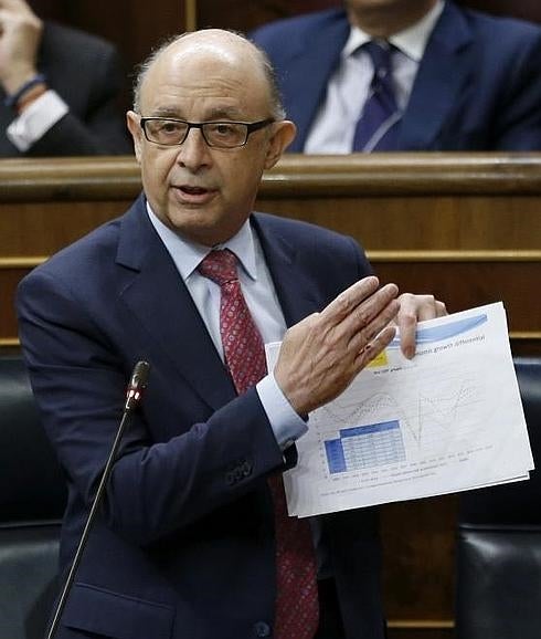 Cristóbal Montoro, hoy en el Congreso. 