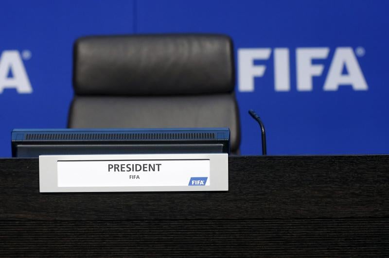 Asiento del presidente de la FIFA. 