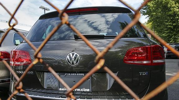 Modelo Volkswagen 2016 Touareg TDI en Queens (Nueva York).