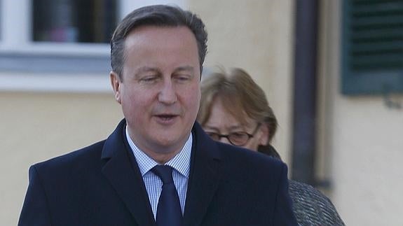 David Cameron, en la reunión anual del Social Union party (CSU) celebrada cerca de Munich.