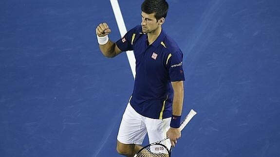 Djokovic, durante un partido en Australia. 