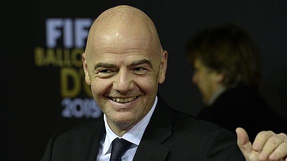 Infantino, durante la gala del Balón de Oro. 