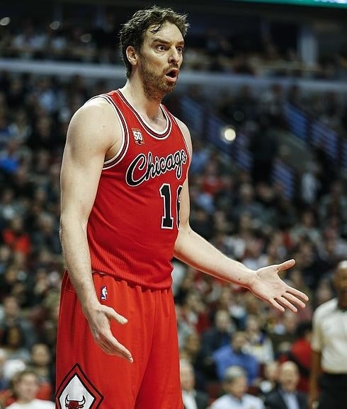 Pau Gasol, durante un partido de los Bulls. 