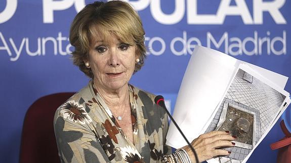 La presidenta del PP de Madrid, Esperanza Aguirre. 